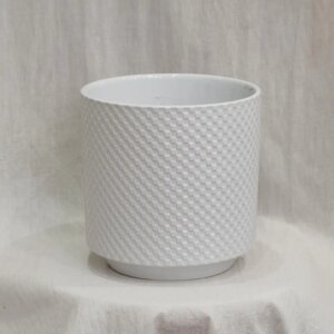 Bílý keramický květináč Vichy 16 cm