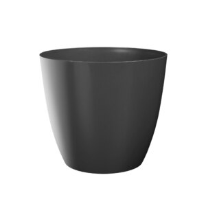 Plastový květináč antracitový lesklý 9 cm