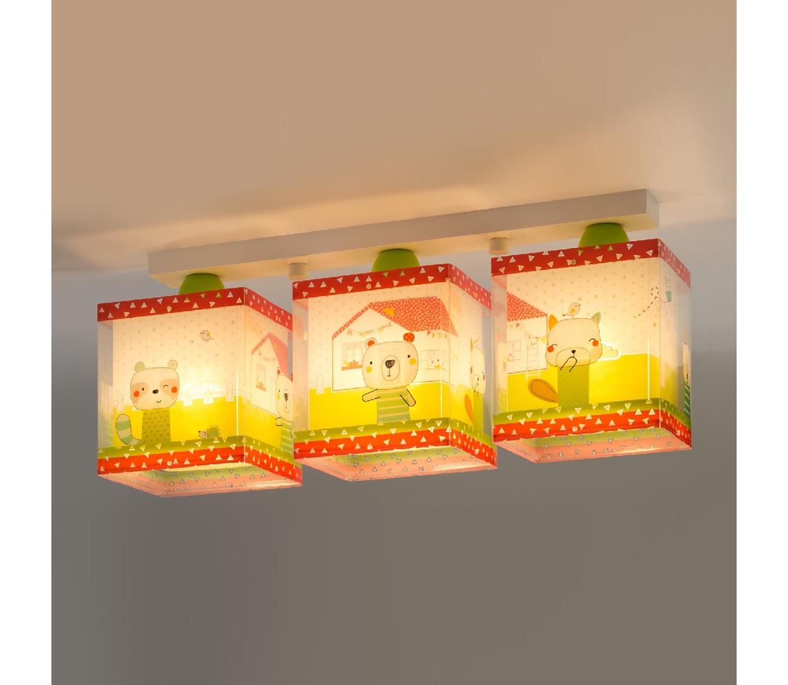 Dalber D-11673 - Dětské stropní svítidlo MY SWEET HOME 3xE27/60W/230V