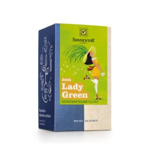 BIO ochucený zelený čaj Svěží Lady Green, 18 sáčků